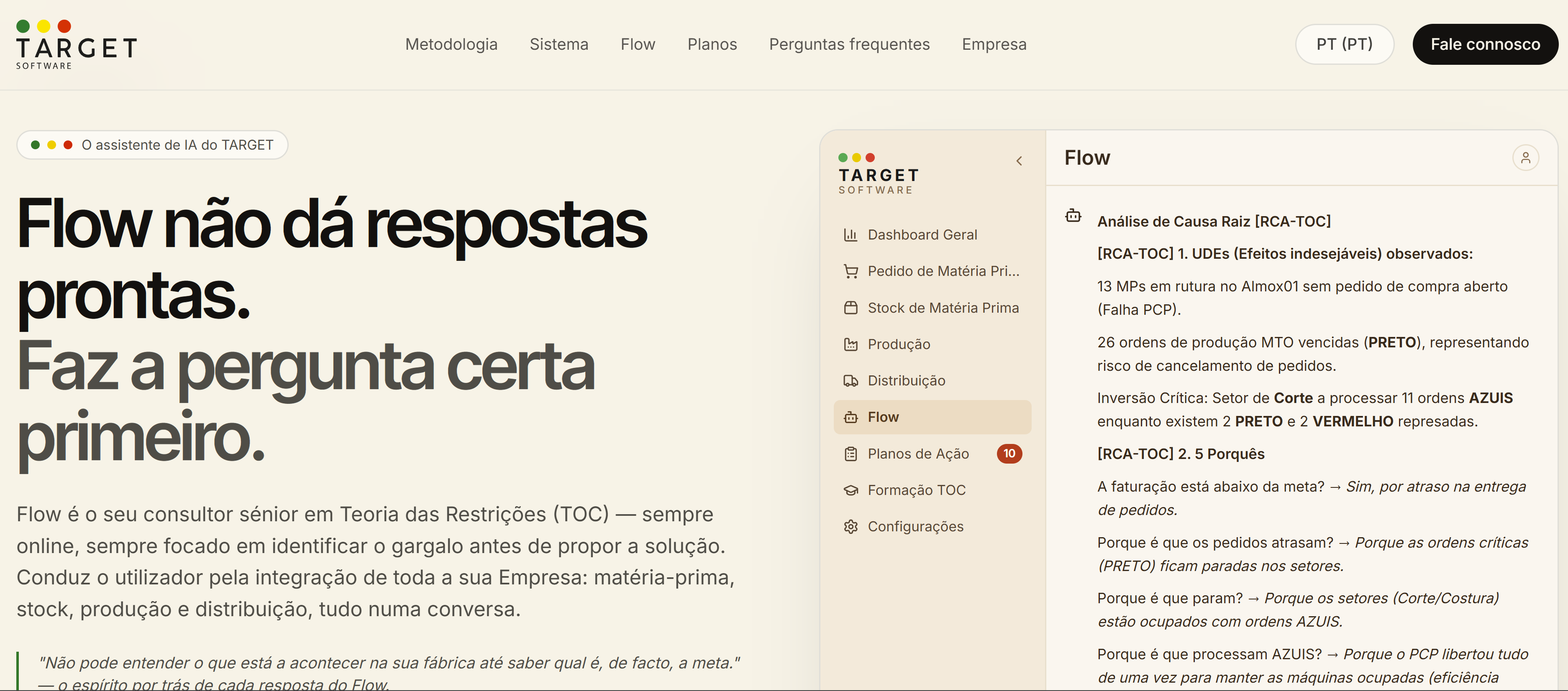 Flow - assistente de IA do TARGET